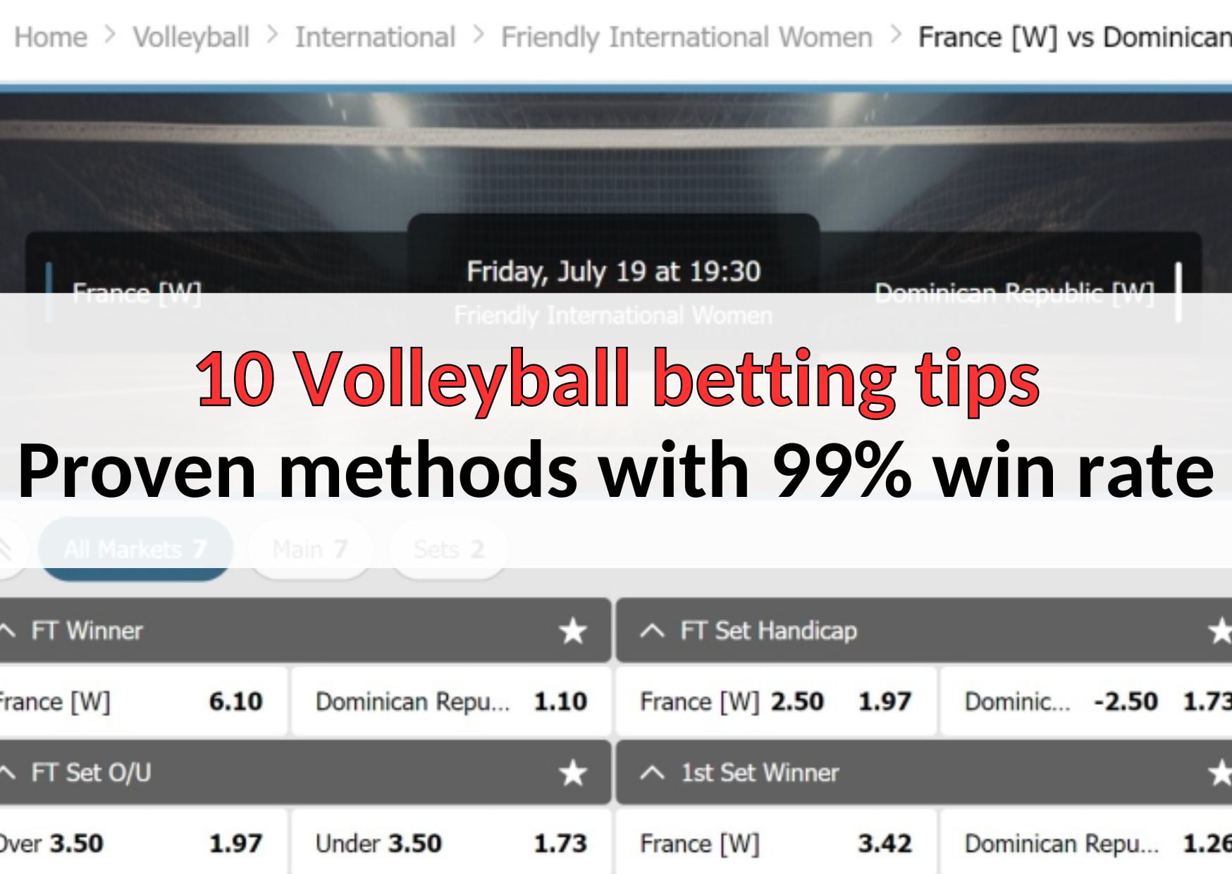 การพนันวอลเลย์บอลและเทคนิคสําหรับมือใหม่